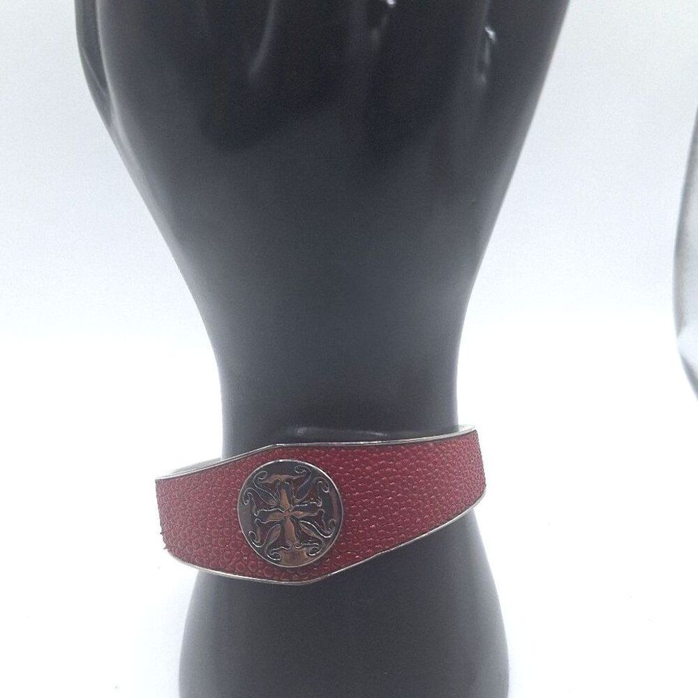 Rustic Cuff Textured Stingray Leather Cuff Bracelet